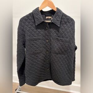 Faherty Navy Quilted Utility Jacket